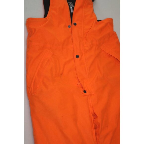 All Game Outfitters Blaze Orange Hunting Bib Pants Medium Insulated Warm - Picture 3 of 12